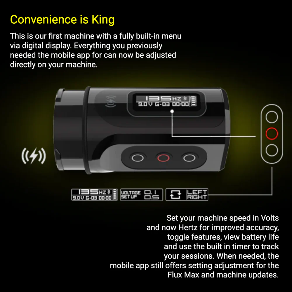 FK Irons Flux Max Tattoo Machine with 1 PowerBolt 2.0 — Pick Color and Stroke Length - Image 6