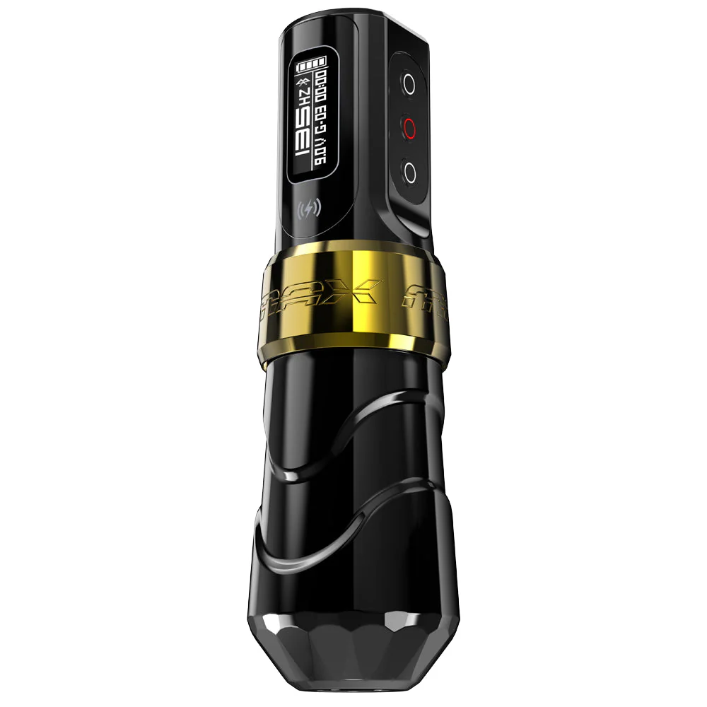 FK Irons Flux Max Wireless Tattoo Machine with 2 PowerBolt II — 4.5mm Stroke — Gold Stealth - Image 2