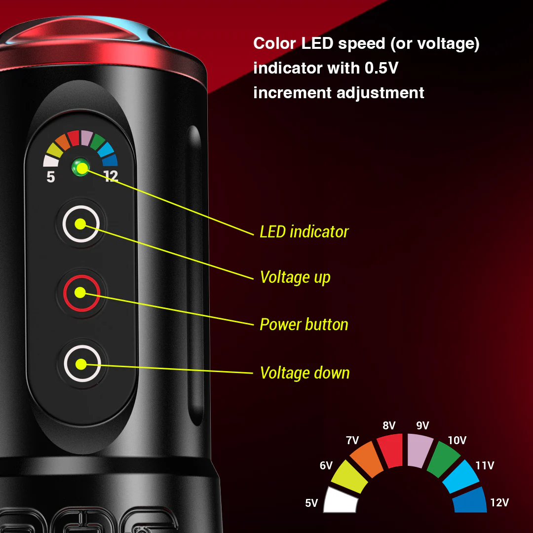 FK Irons One Tattoo Machine with Drop in Battery — 3.0mm or 4.0mm — Pick Color - Image 4