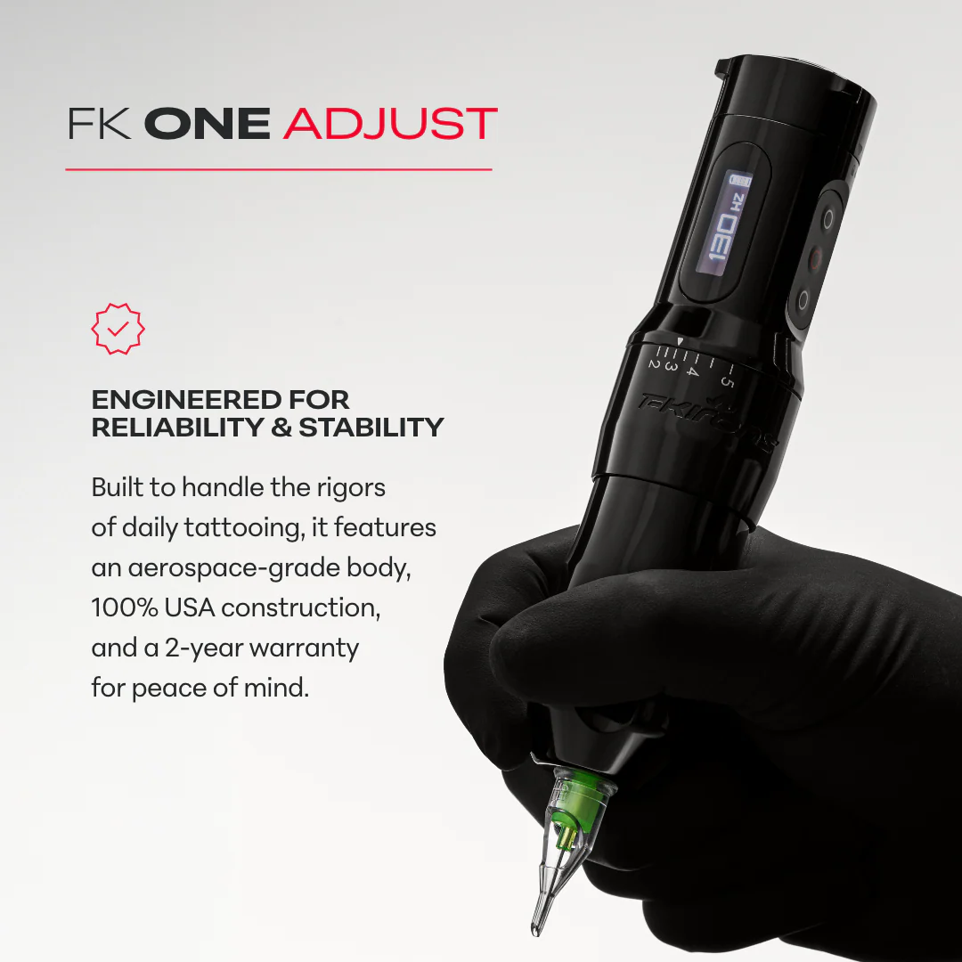 FK One Adjust Wireless Tattoo Machine - Pick Color - Image 7