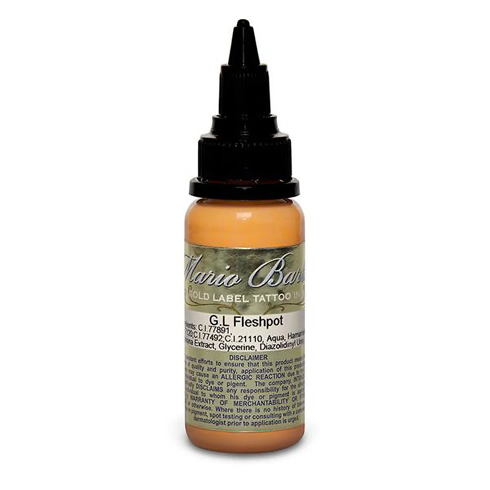 Fleshpot Mario Barth Gold Label — Intenze Tattoo Ink — 1oz Bottle - Image 2