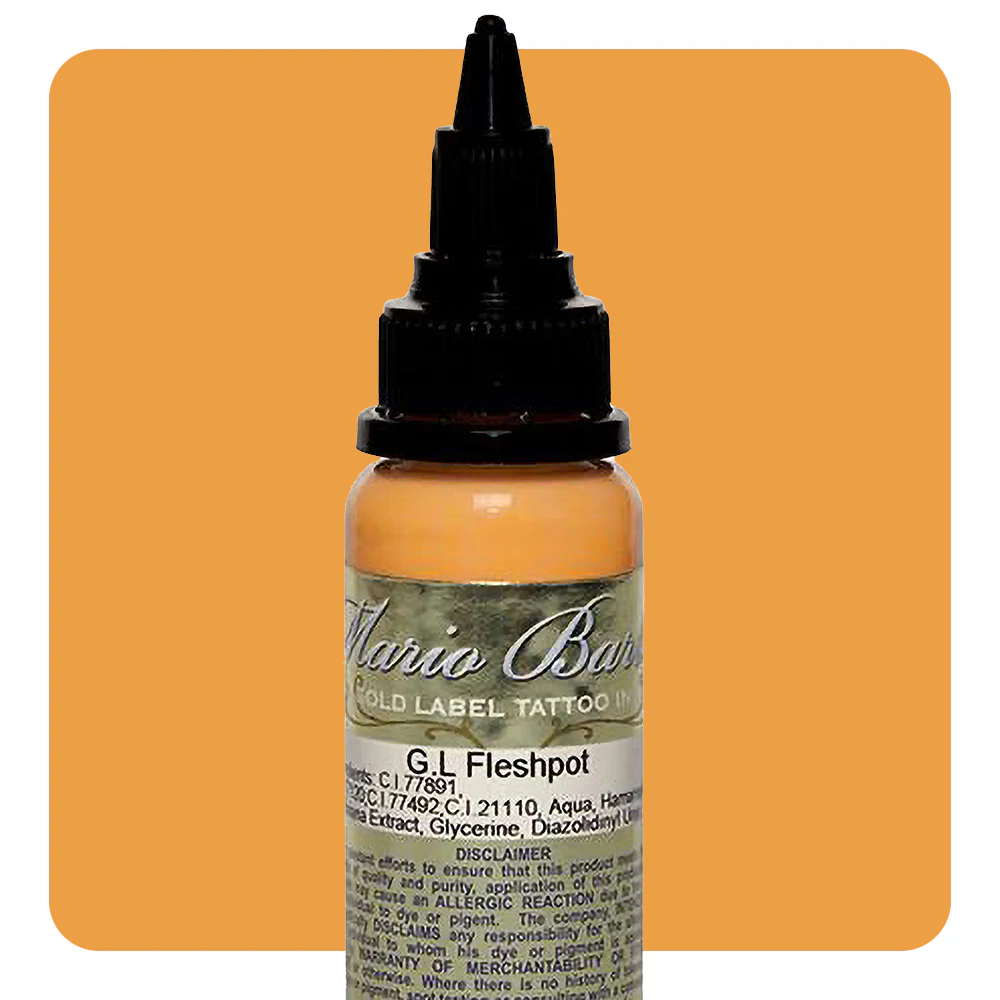 Fleshpot Mario Barth Gold Label — Intenze Tattoo Ink — 1oz Bottle