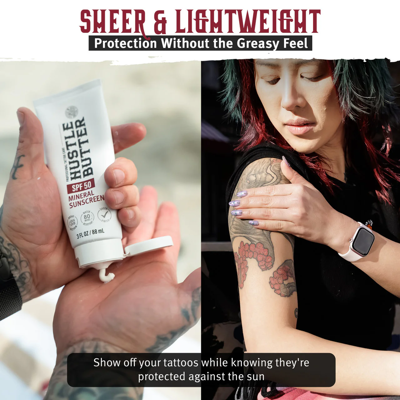 Hustle Butter Mineral Sunscreen Lotion — SPF 50 — Single or Case of 12 - Image 3