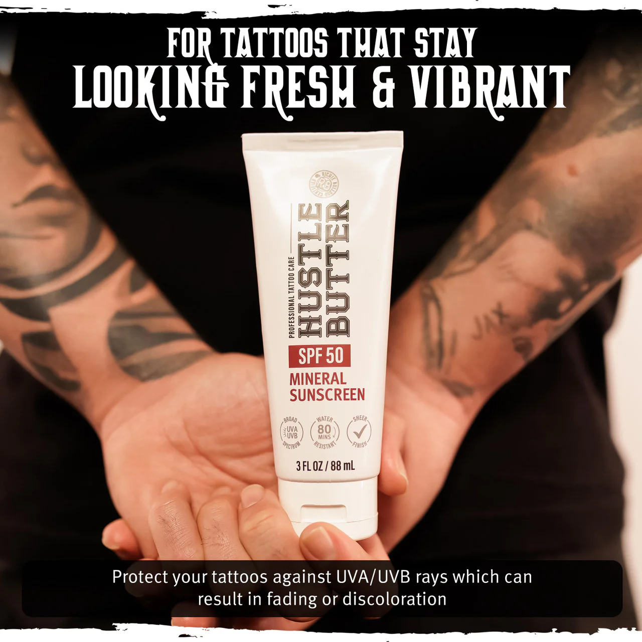 Hustle Butter Mineral Sunscreen Lotion — SPF 50 — Single or Case of 12 - Image 5