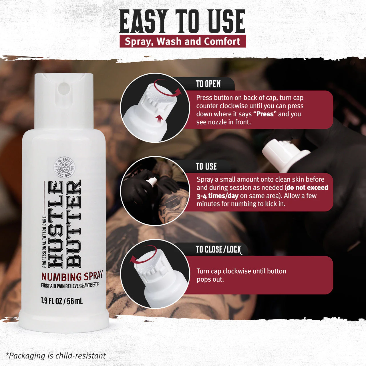 Hustle Butter Numbing Spray — 1.9oz Spray Bottle - Image 3