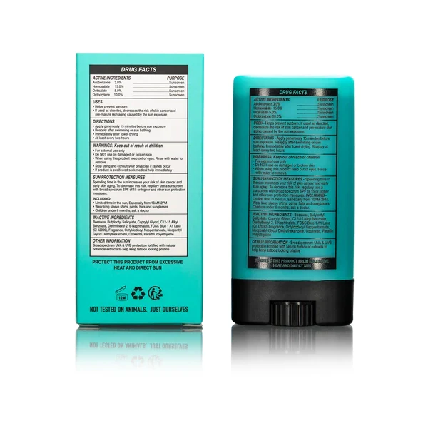 INK-EEZE Hi-Definition Tattoo Sunscreen Stick SPF 50 — 0.5oz - Image 3