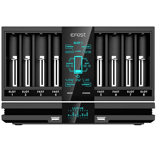 InkJecta Efest LUC V8 8-Port Studio Battery Charger
