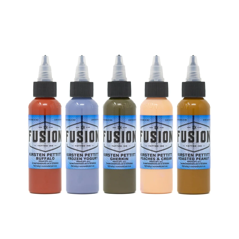 Kirsten Pettitt 5 Bottle Signature Ink Set — Fusion Tattoo Ink — Pick Size - Image 2