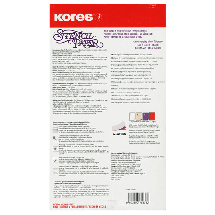 Kores Tattoo Stencil Transfer Paper — 100 Sheets — Pick Size - Image 4