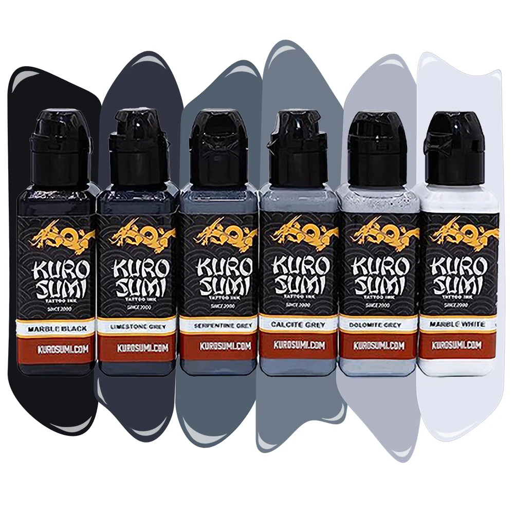 Kuro Sumi Marble Stone Tone Tattoo Ink Set