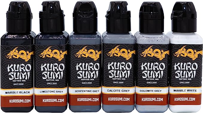 Kuro Sumi Marble Stone Tone Tattoo Ink Set - Image 2