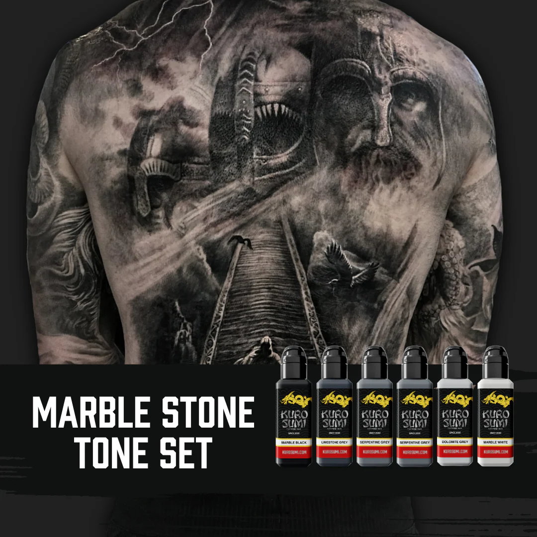 Kuro Sumi Marble Stone Tone Tattoo Ink Set - Image 3
