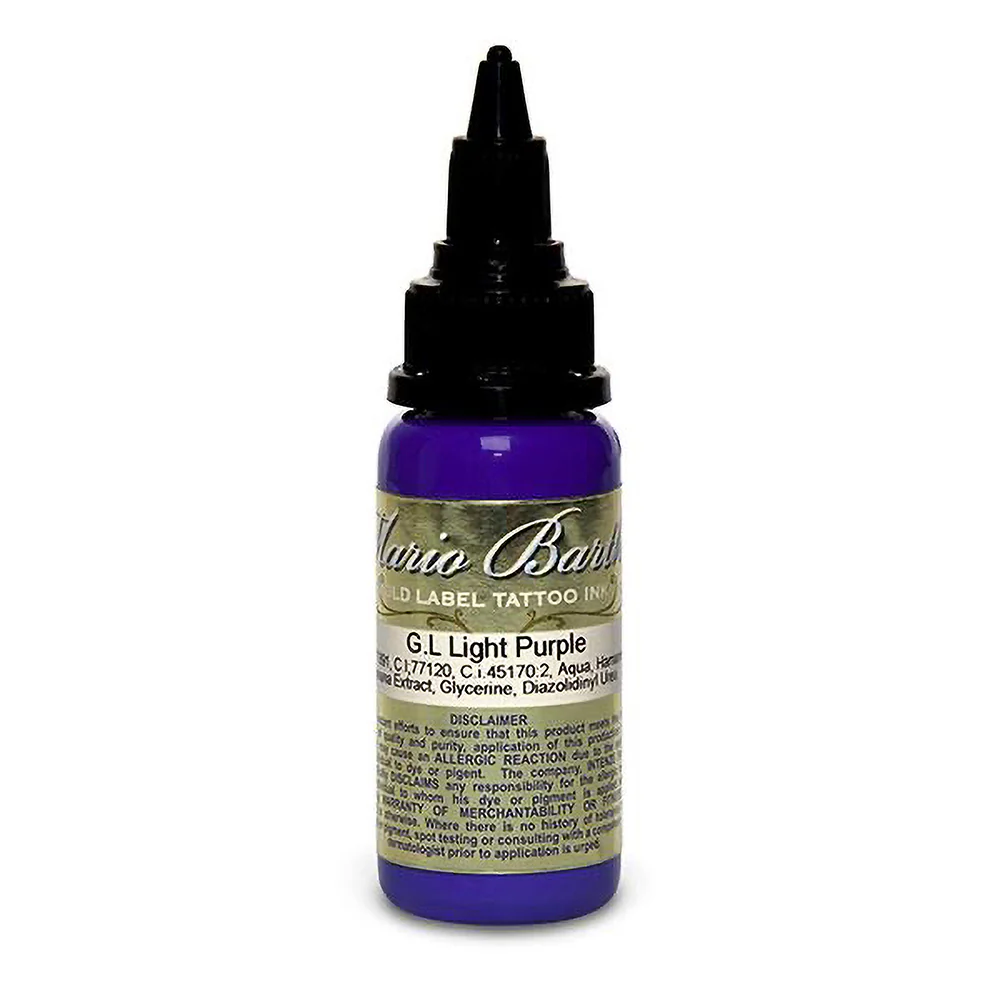Light Purple Mario Barth Gold Label — Intenze Tattoo Ink — 1oz Bottle - Image 2