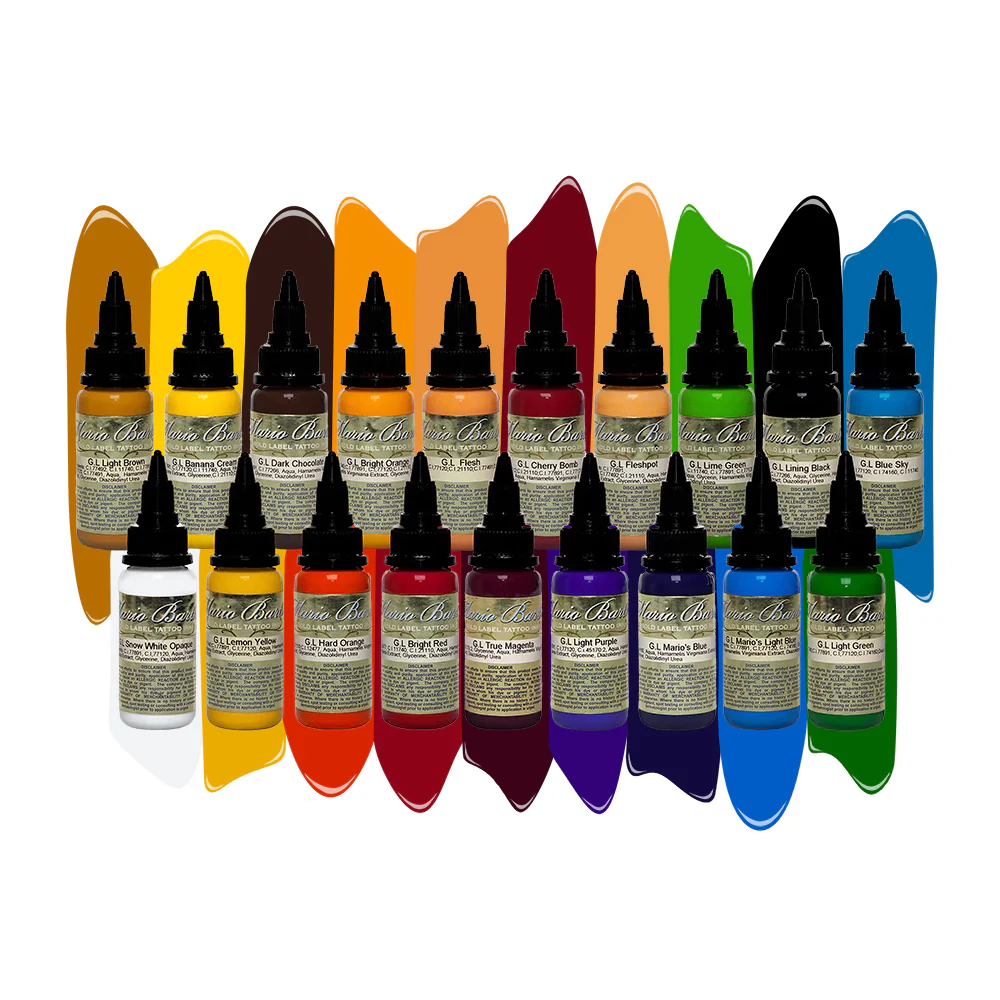 Mario Barth's Gold Label 1oz Series — Intenze Tattoo Ink — 19 Bottles