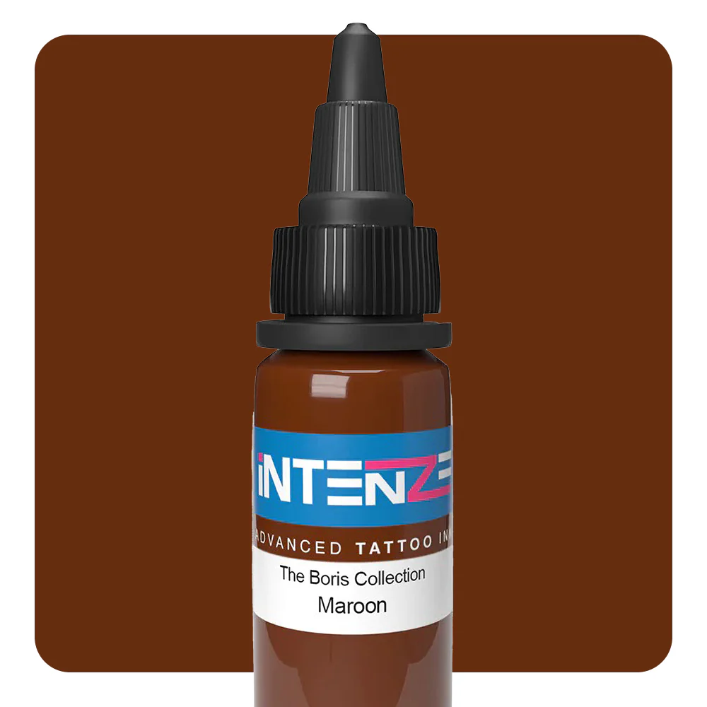 Maroon — Boris Series — Intenze Tattoo Ink — 1oz Bottle