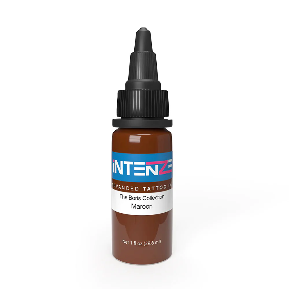 Maroon — Boris Series — Intenze Tattoo Ink — 1oz Bottle - Image 2