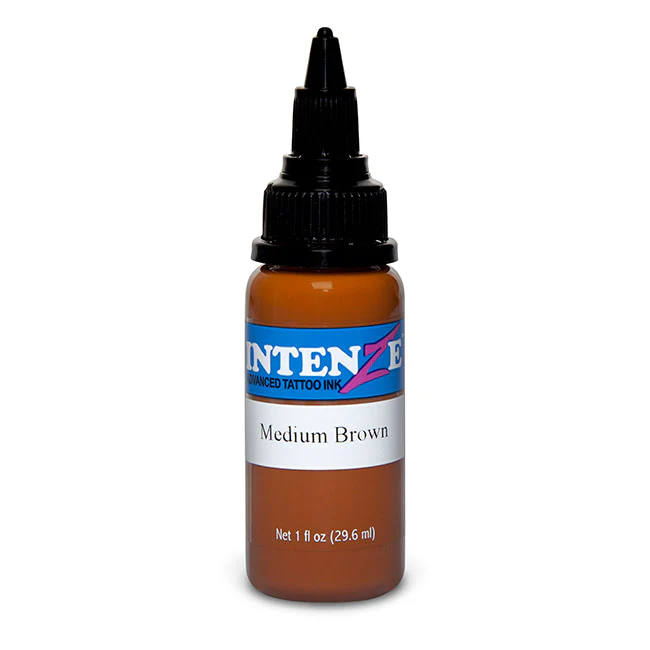 Medium Brown — Intenze Tattoo Ink — Pick Size