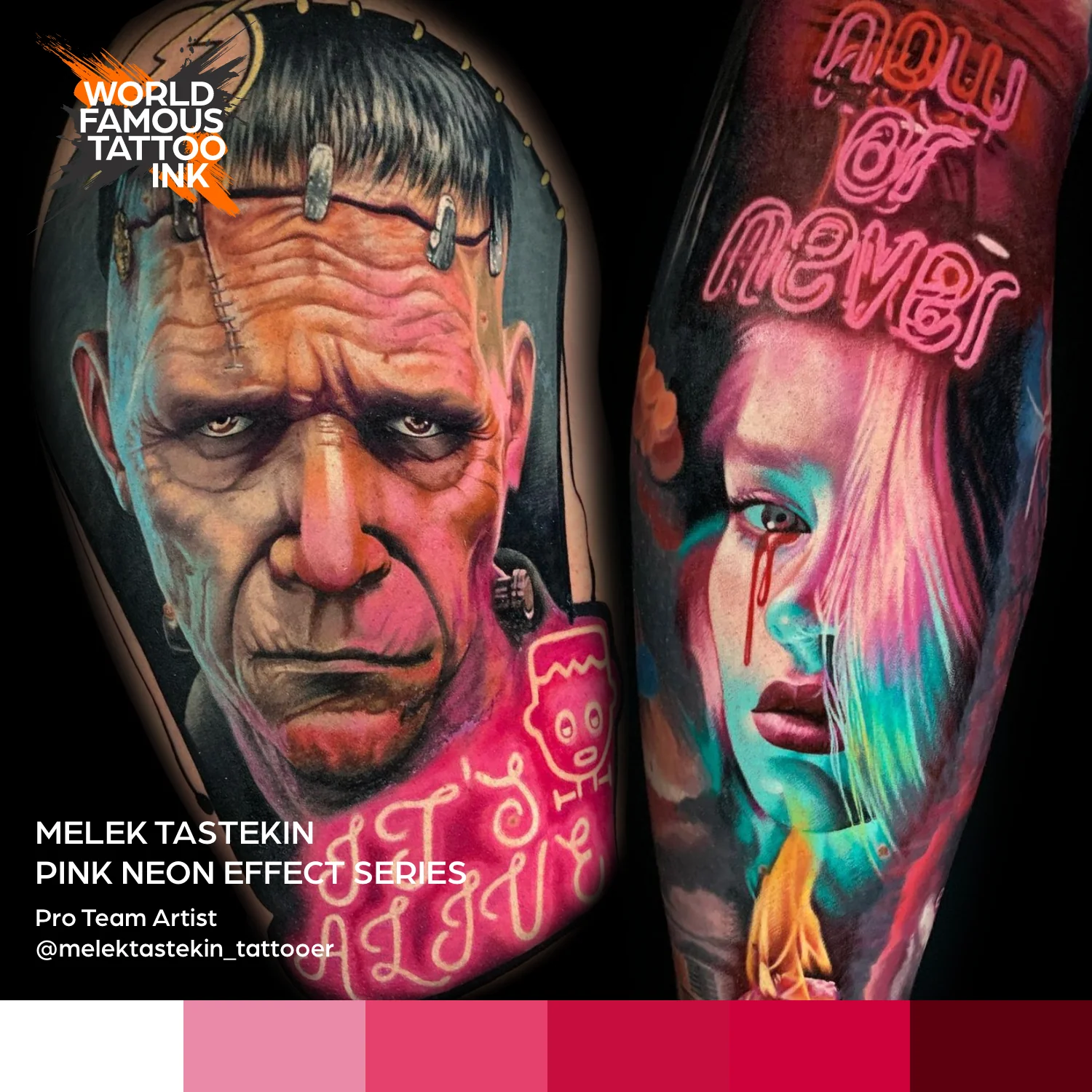 Melek Tastekin Pink Neon Effect Series — World Famous Tattoo Ink — 1oz - Image 6
