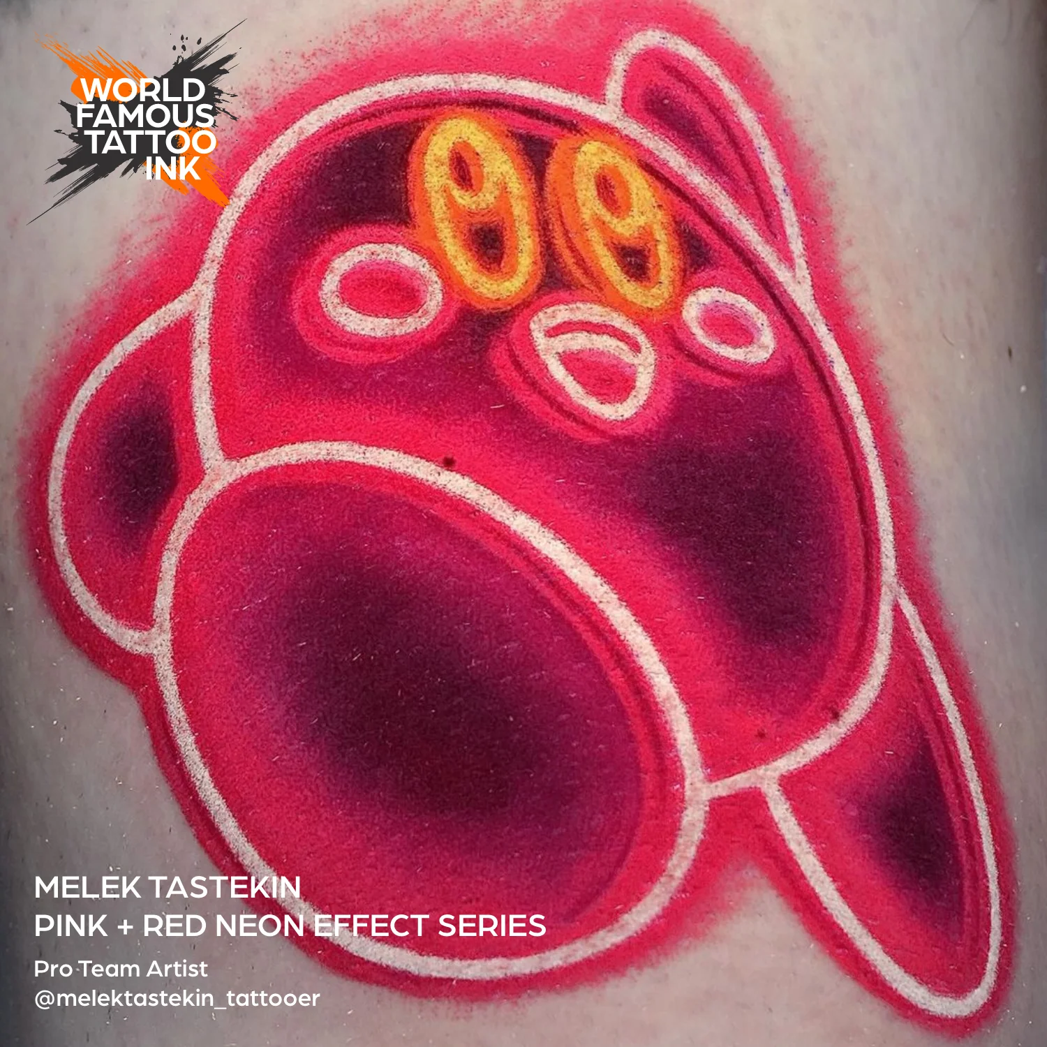 Melek Tastekin Pink Neon Effect Series — World Famous Tattoo Ink — 1oz - Image 7