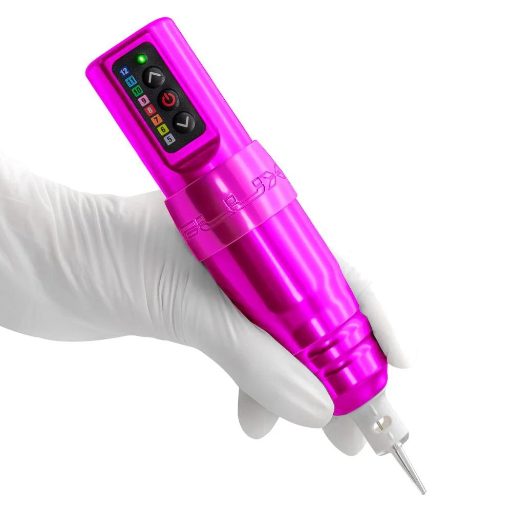 Microbeau Flux S Wireless Tattoo Machine with 2 PowerBolts — Bubblegum - Image 3