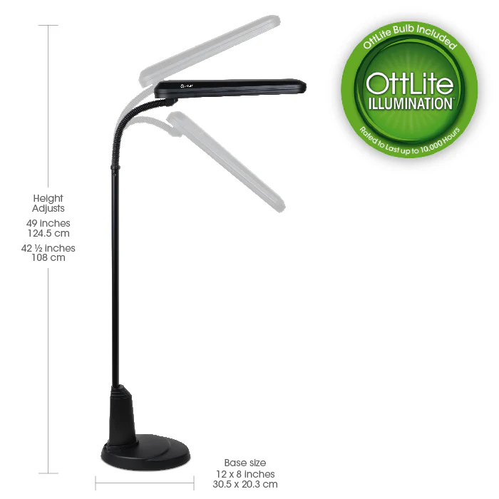 Ottlite 24 Watt Black Floor Lamp - Image 3