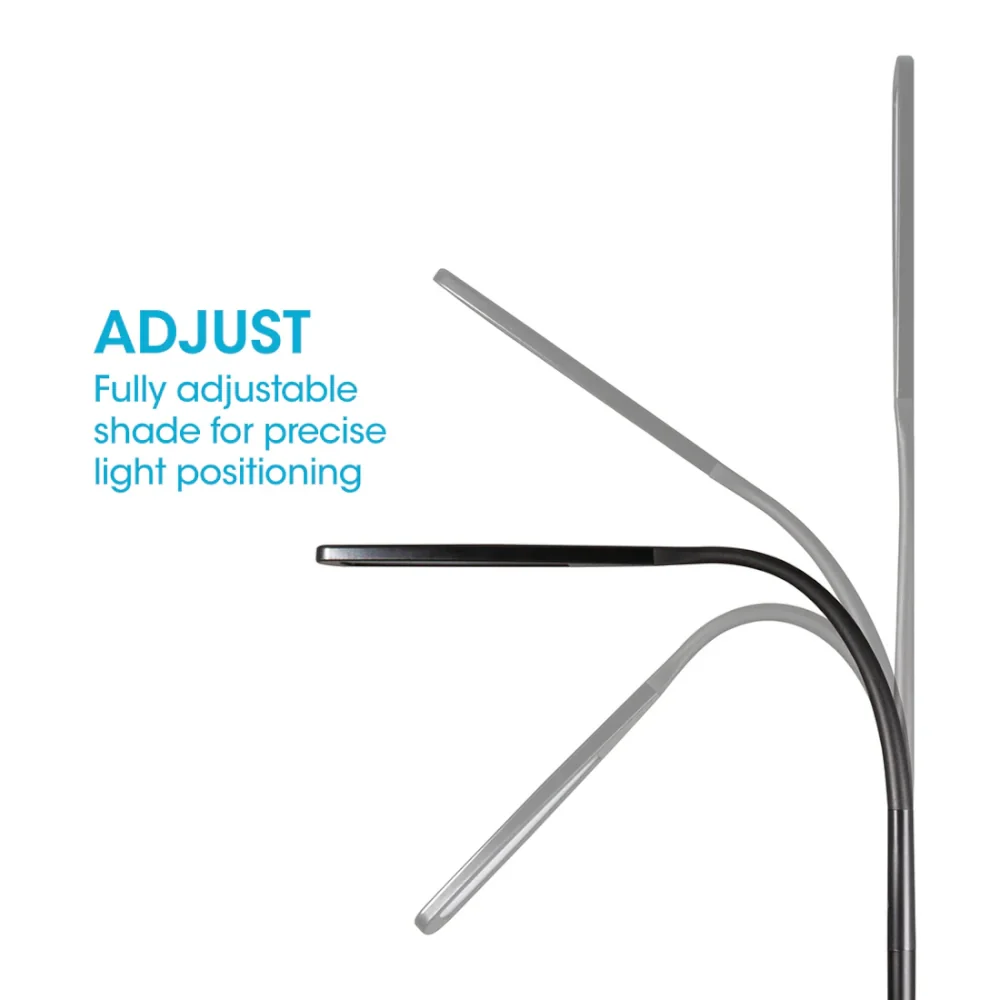 Ottlite LED Black Flex Floor Lamp - Image 4
