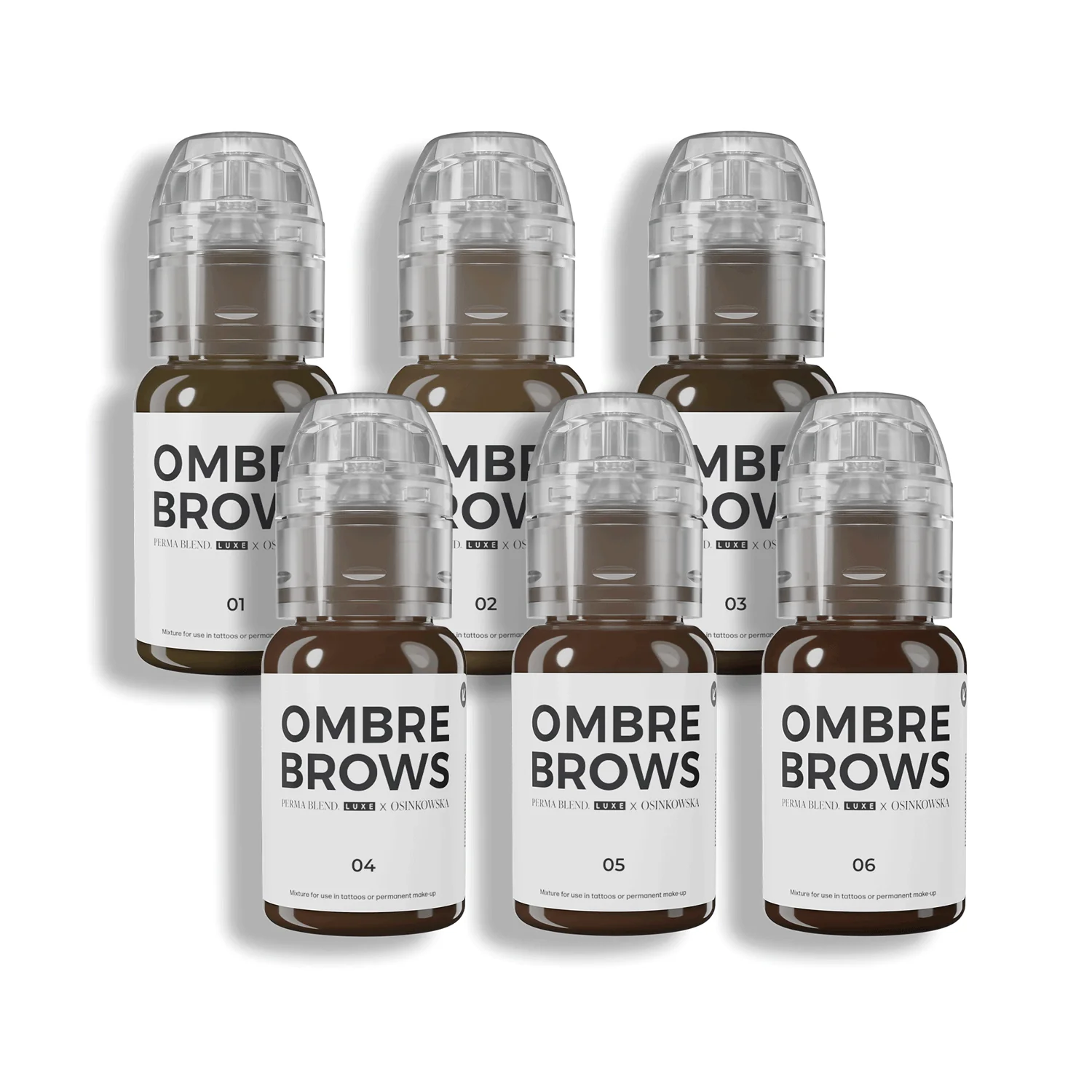 Paulina Osinkowska Ombre Brows 6 Bottle Set — Perma Blend — 1/2oz - Image 2