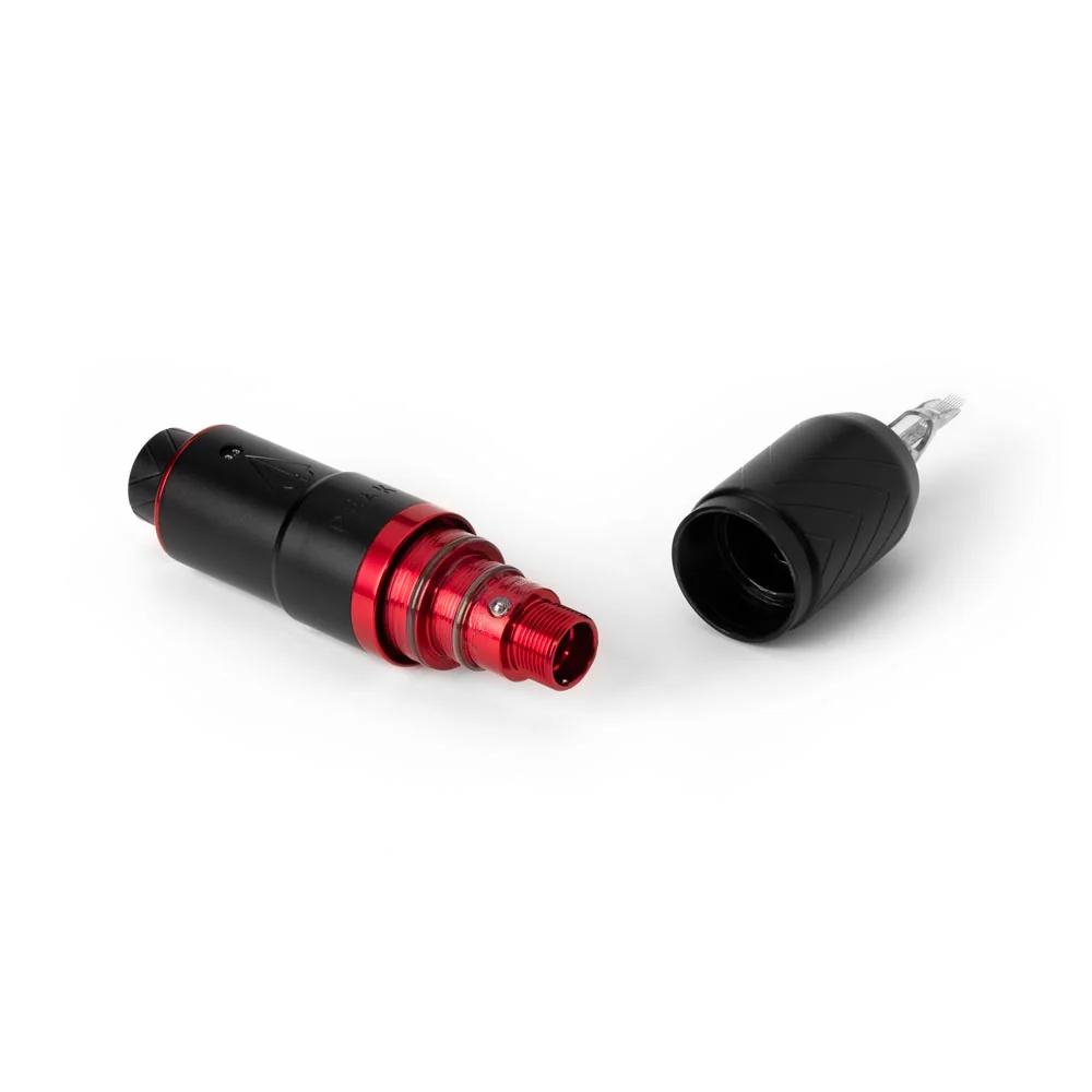 Peak Proteus Pen Tattoo Machine – Matte Black with Glossy Red Ring - Image 5