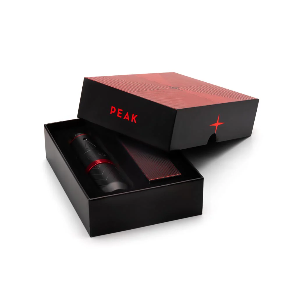 Peak Proteus Pen Tattoo Machine – Matte Black with Glossy Red Ring - Image 7