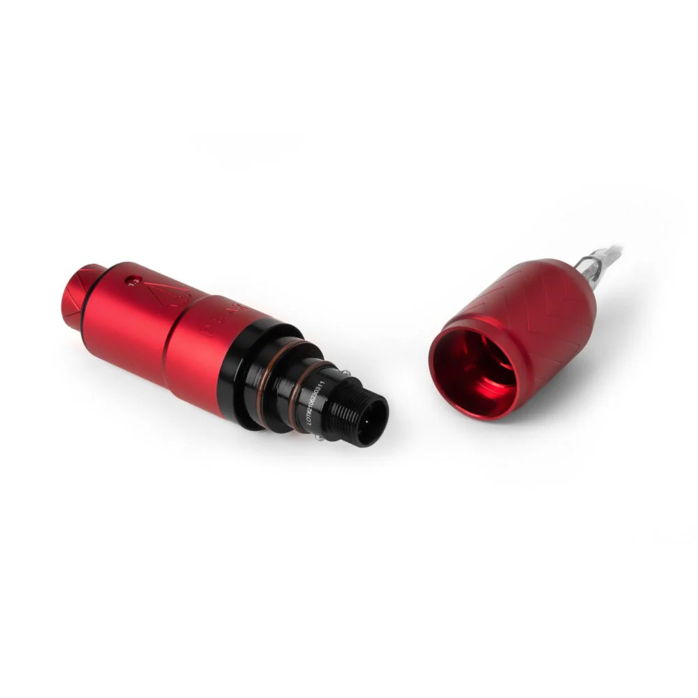 Peak Proteus Pen Tattoo Machine – Matte Red with Glossy Black Ring - Image 5