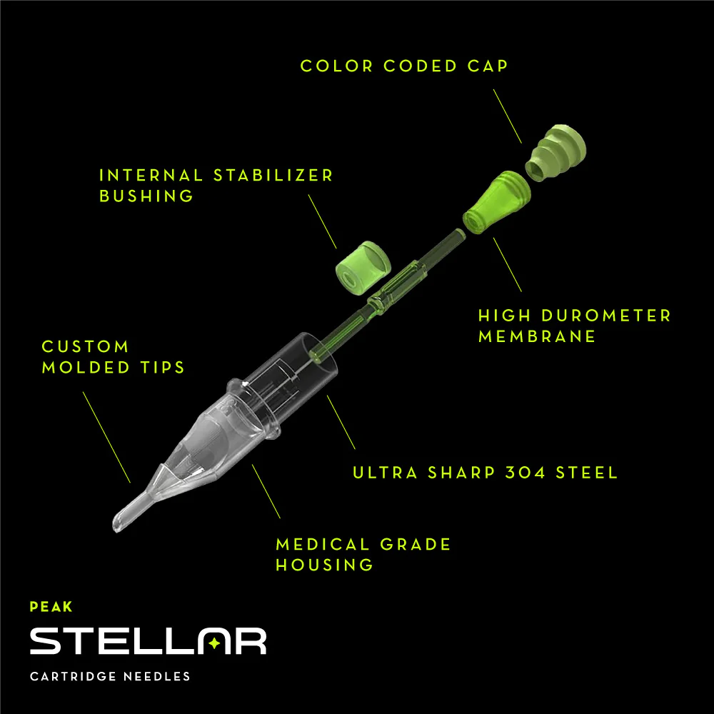 Peak Stellar Needle Cartridges — Round Liners — Box of 20 - Image 7