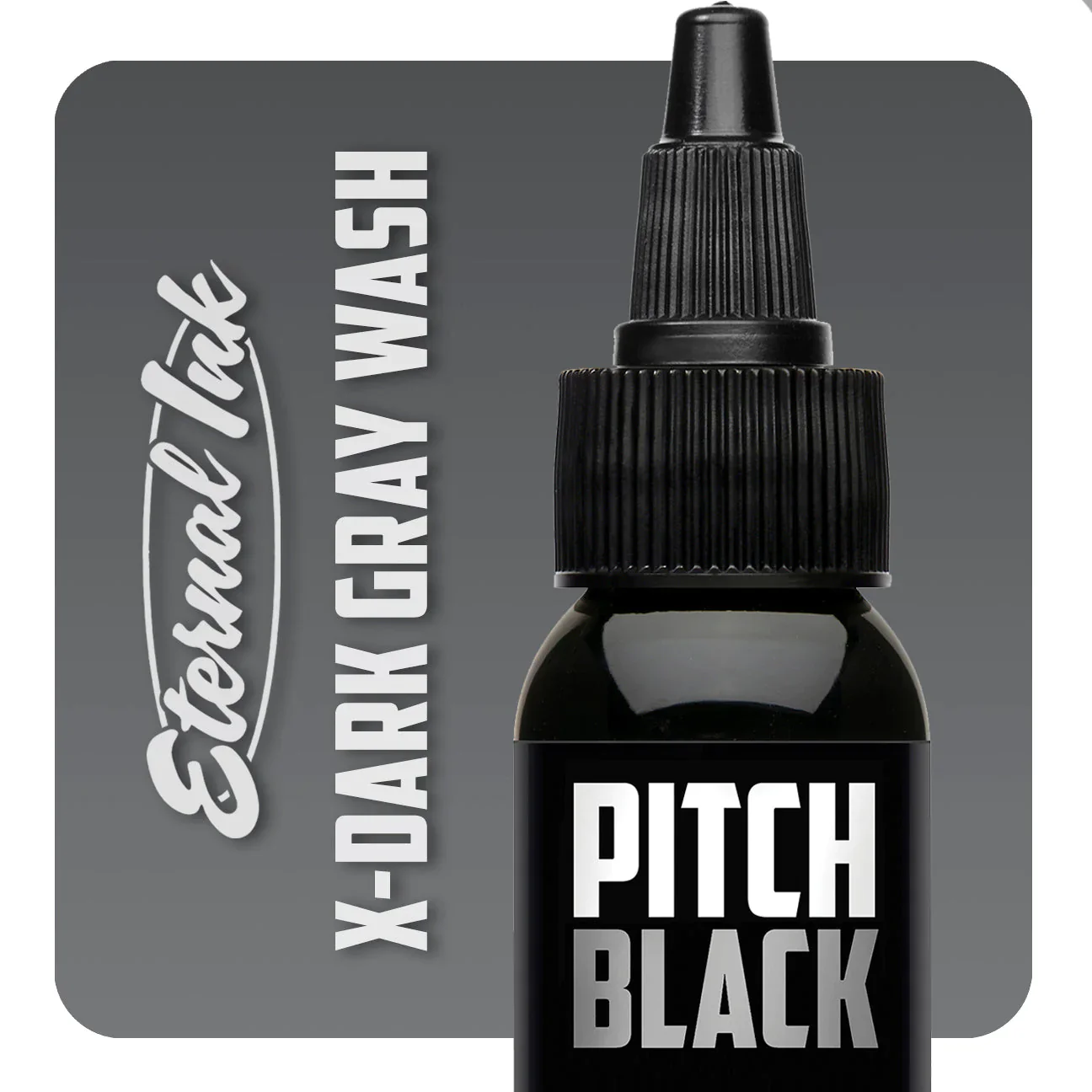 Pitch Black Gray Wash X-tra Dark — Eternal Ink — Pick Size