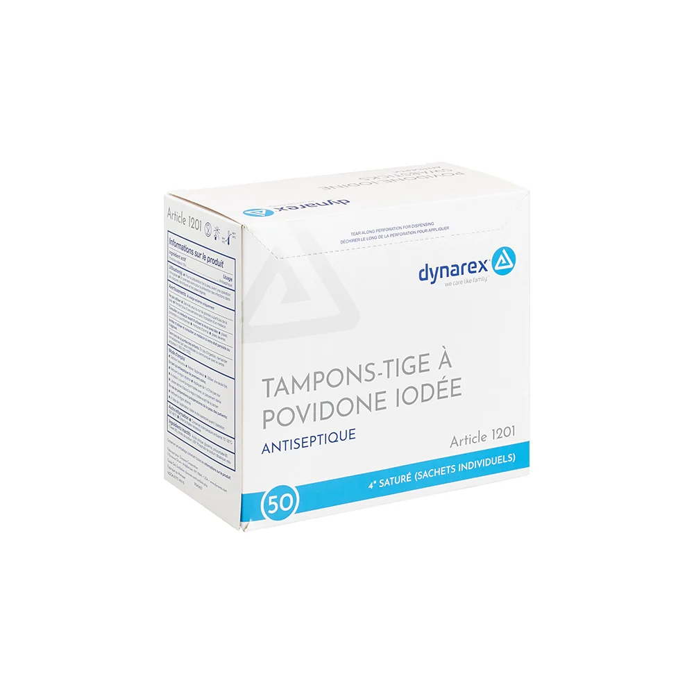 Dynarex Povidone Iodine Swabsticks 50/bx - Image 2