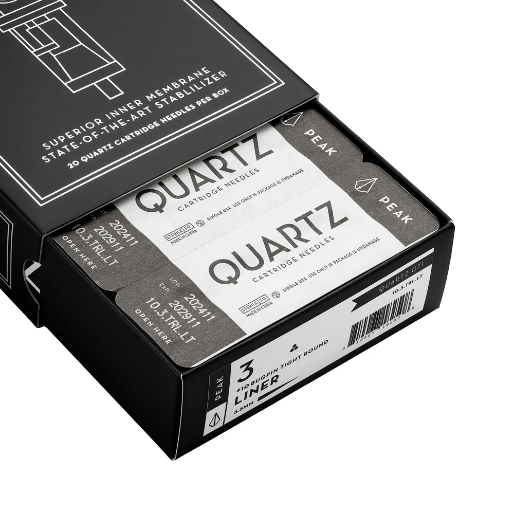 Peak Quartz Needle Cartridges — #12 Round Shaders Short Taper — Box of 20 - Image 15