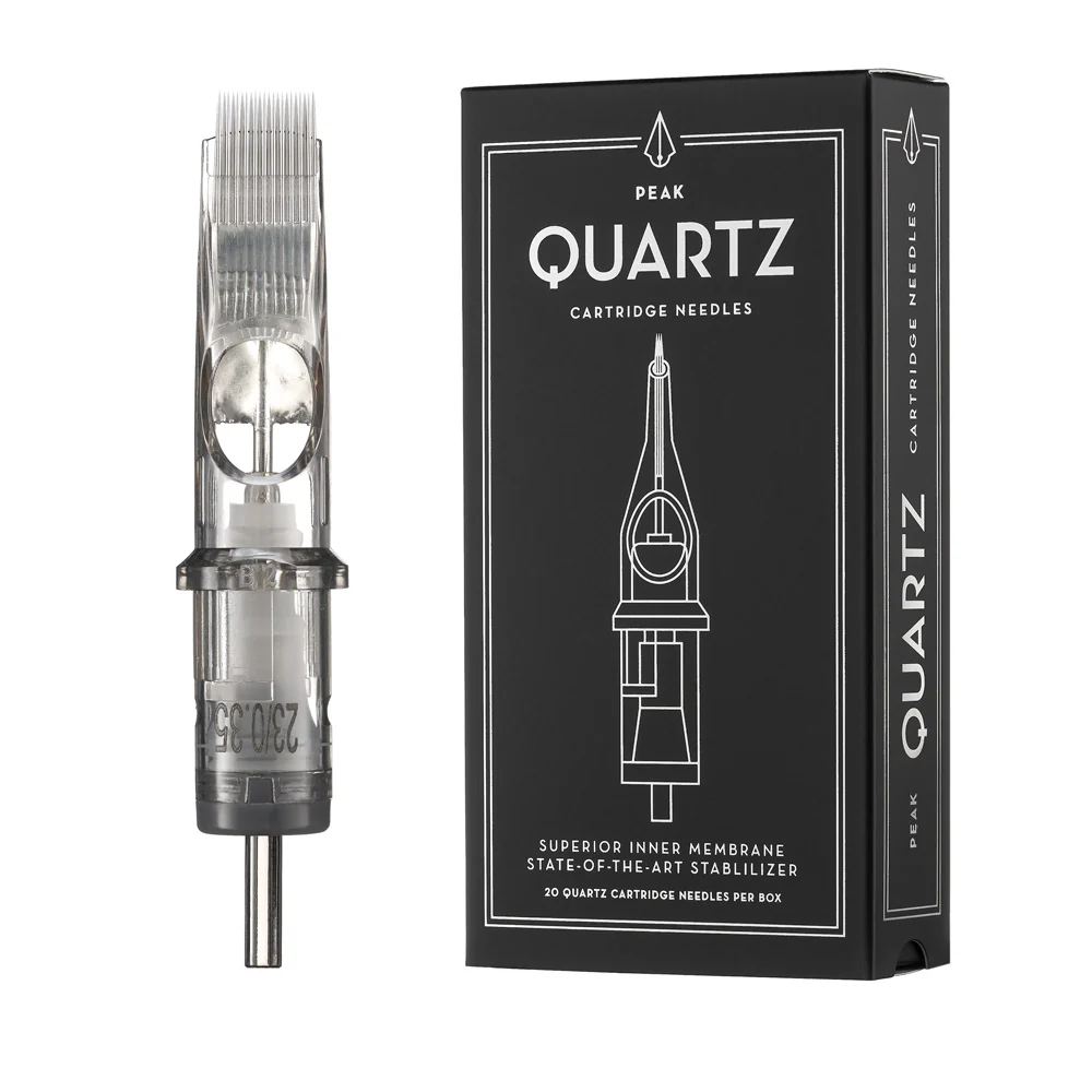 Peak Quartz Needle Cartridges — #8 Magnum Shaders Medium Taper — Box of 20