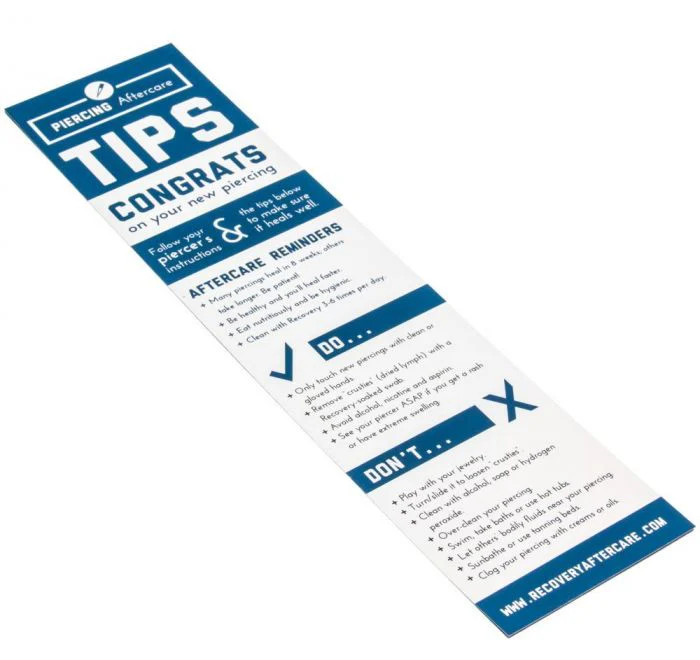Recovery Aftercare Information Paper Insert - Image 2