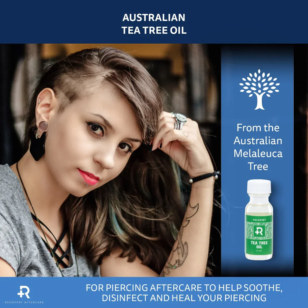 Recovery Aftercare Sea Salt and Tea Tree Oil Combo — Piercing Aftercare System - Image 8