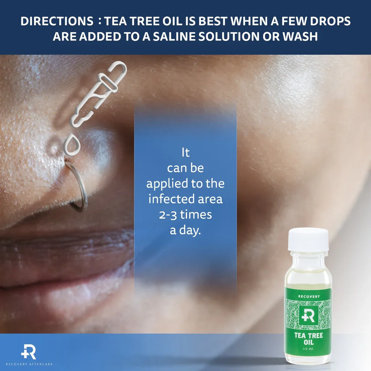 Recovery Aftercare Tea Tree Oil 1/2oz Bottle - Image 4
