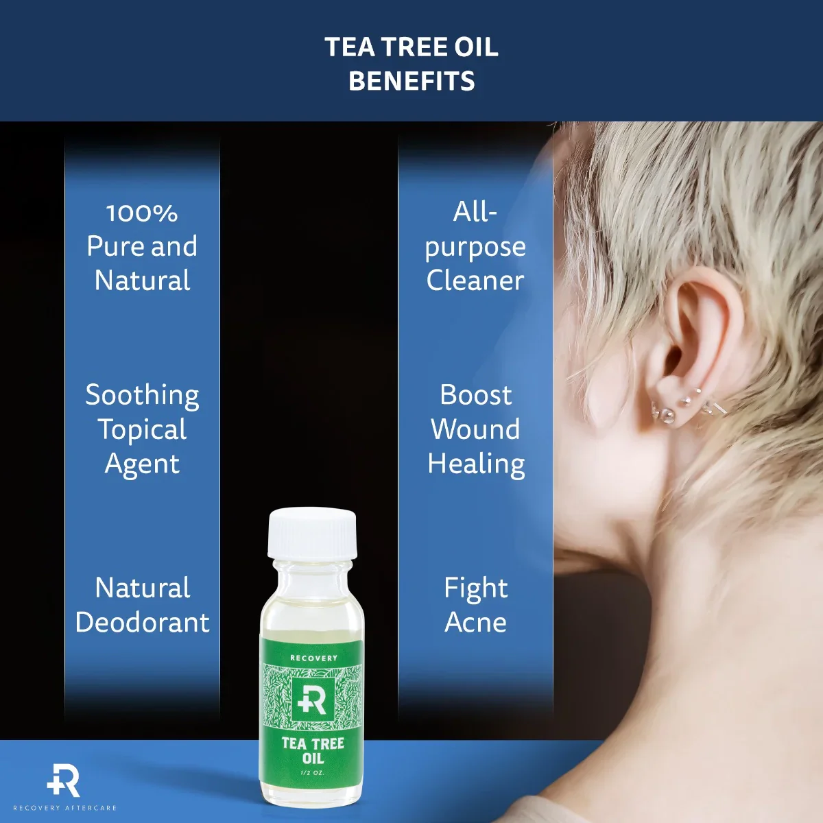 Recovery Aftercare Tea Tree Oil 1/2oz Bottle - Image 7