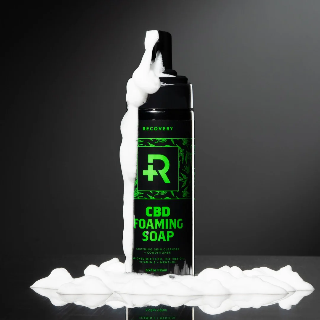 Recovery CBD Foaming Soap — 6.5oz Bottle — Single or Case of 12 - Image 4