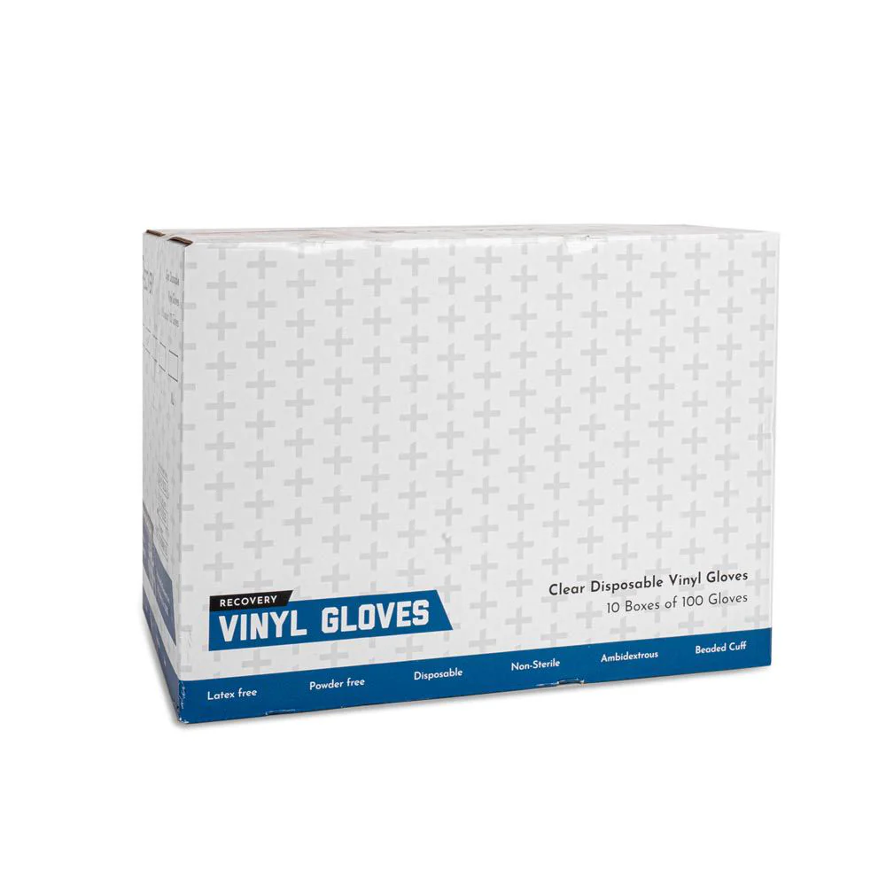 Recovery Clear Disposable Vinyl Gloves - Image 3