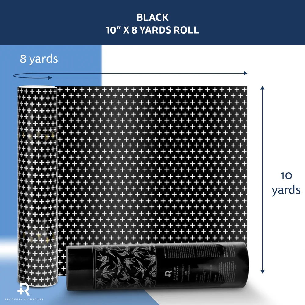 Recovery Derm Shield — 10" x 8 Yard Roll — Black - Image 7