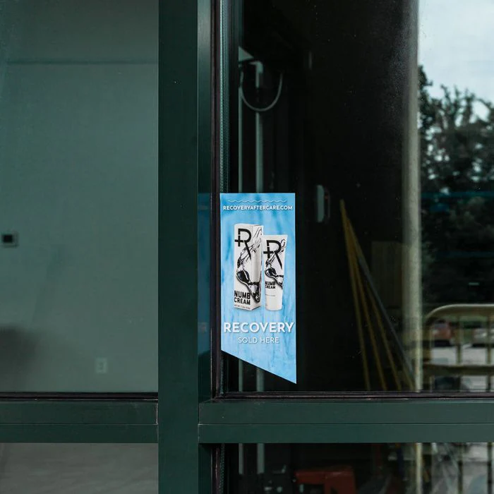 Recovery Sold Here Window Cling — Ice Background — Price Per 1 - Image 2