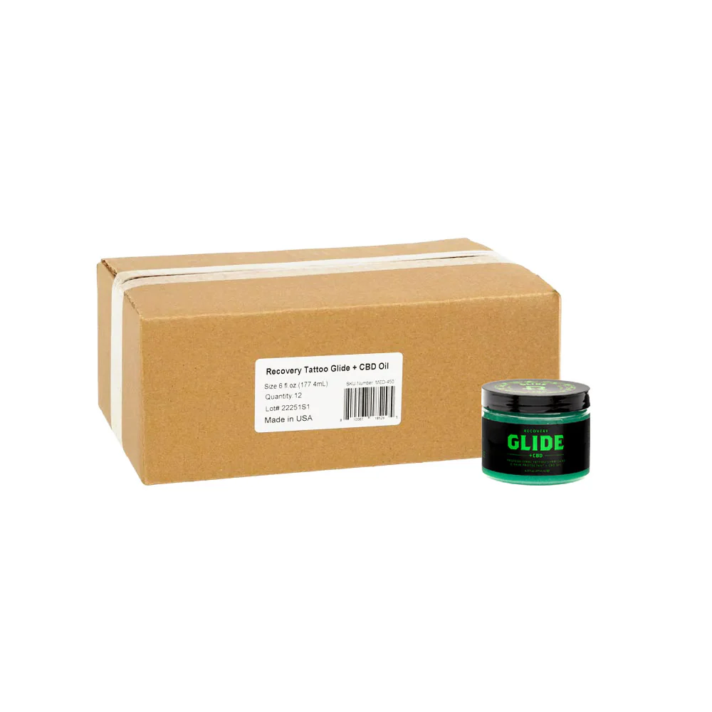 Recovery Tattoo Glide + CBD — 6 fl oz Jar — Single or Case of 12 - Image 5