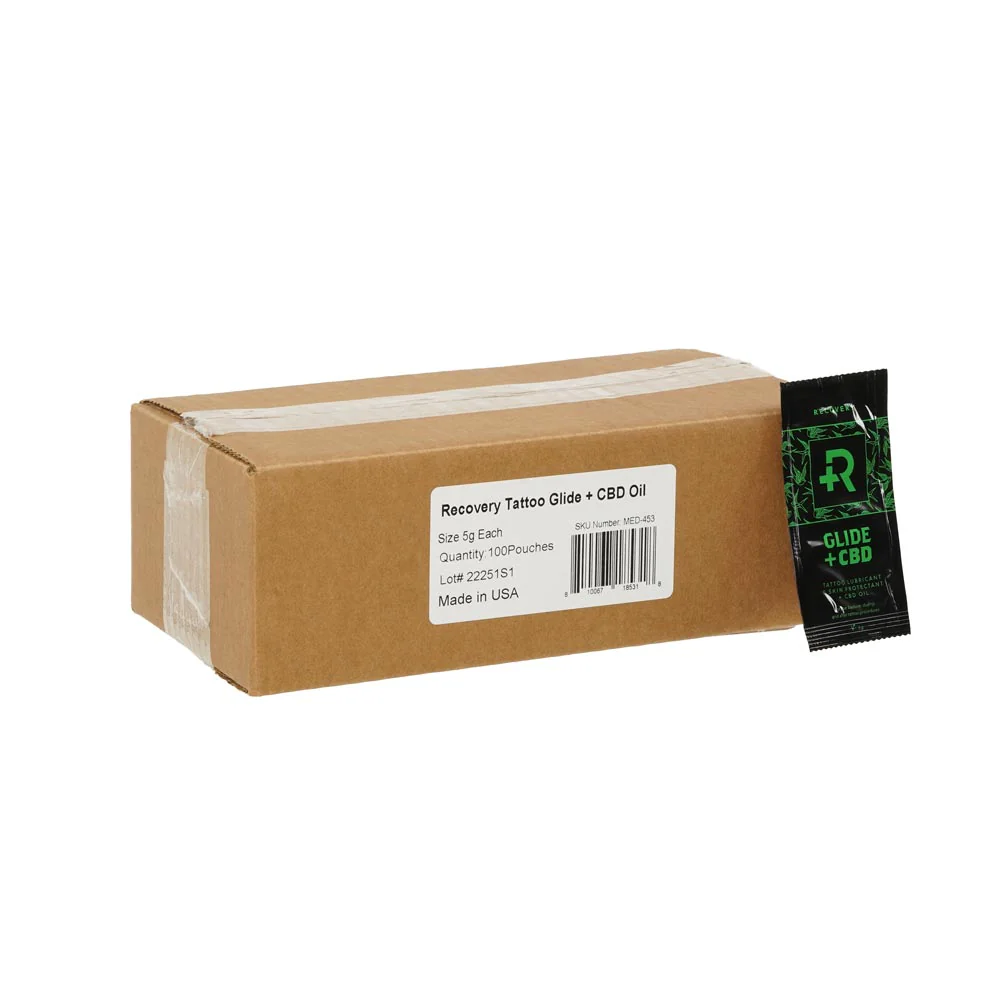 Recovery Tattoo Glide + CBD — 5g Pouch — Single or Case of 100 - Image 3
