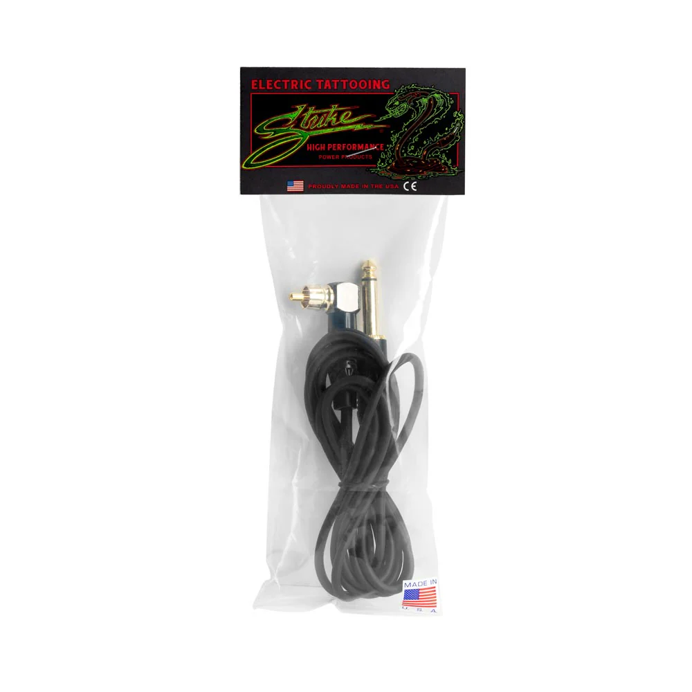 USA STRIKE Right Angle RCA Power Cord - Black - Image 2