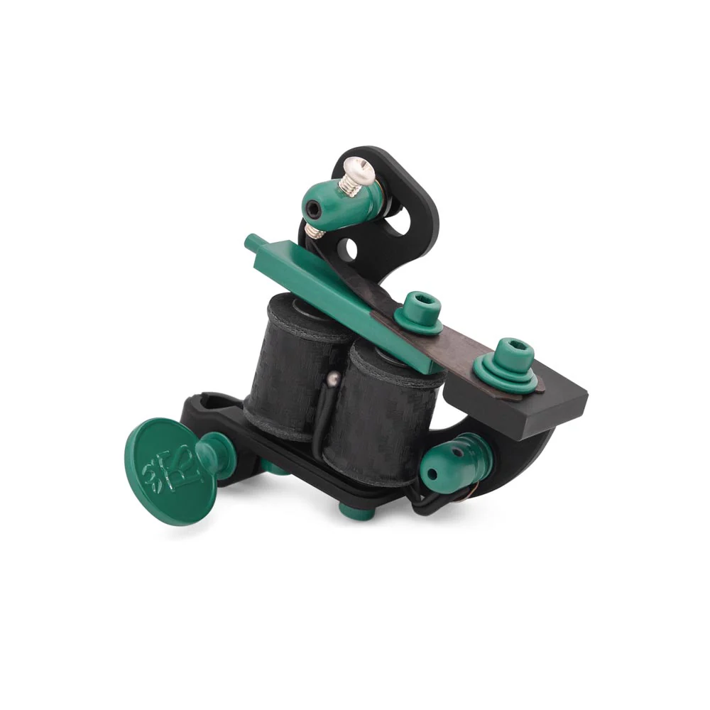 Right Stuff Lucky TrueLiner ALU Coil Tattoo Machine — Black/Green - Image 2