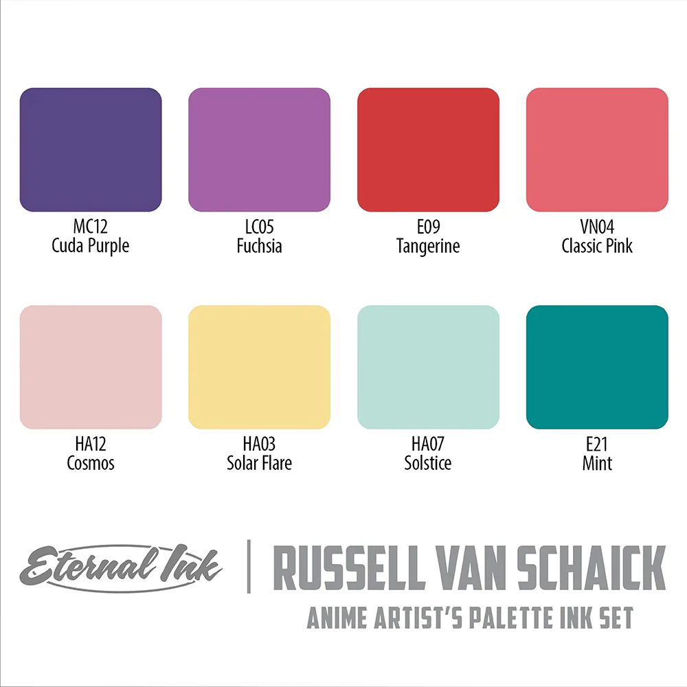 Russel Van Schaick Anime Inspiration Set — Eternal Ink — 8 1oz Bottles - Image 13