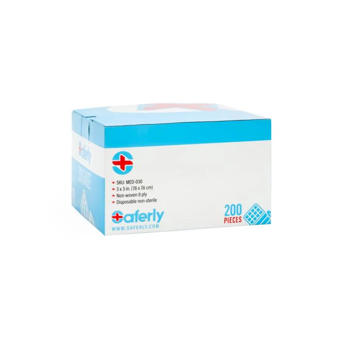 Saferly 3” x 3” Gauze — Box of 200 - Image 2