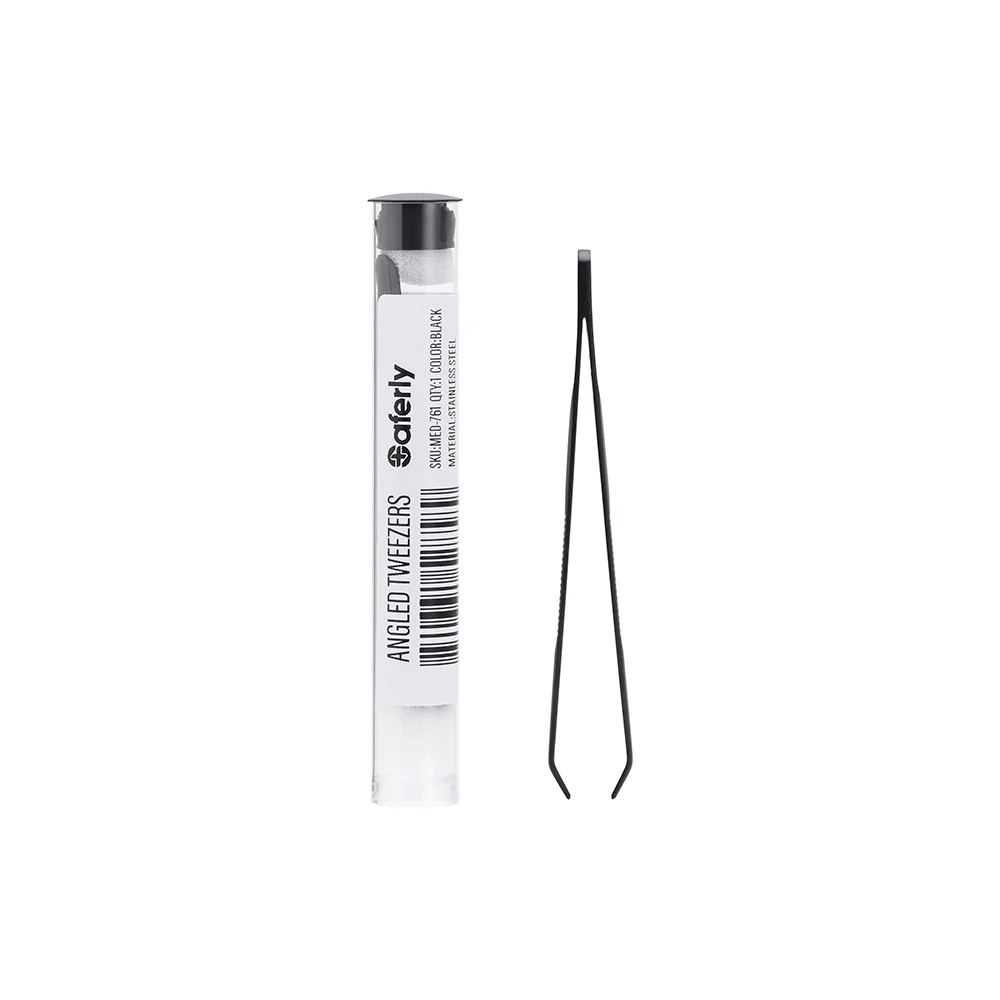 Saferly Anti-Static Black Slanted Tweezers - Image 3
